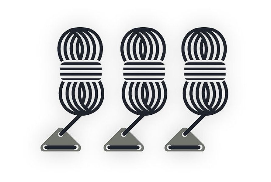 Abspannleine 3 Stück