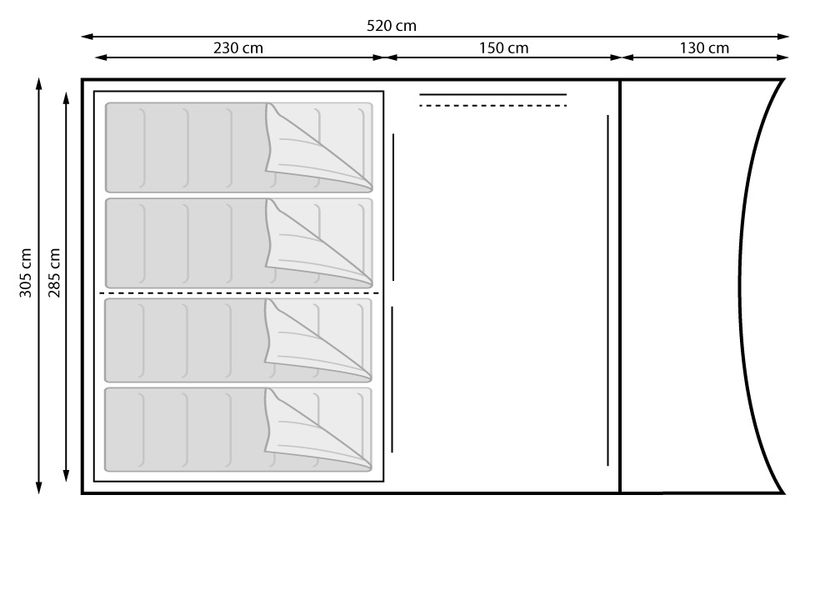 4 Personen Tunnelzelt Kentucky BTC