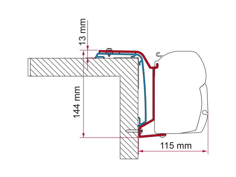 Adapter F45L 450 cm für Rapido 686F > 2024, II. Wahl