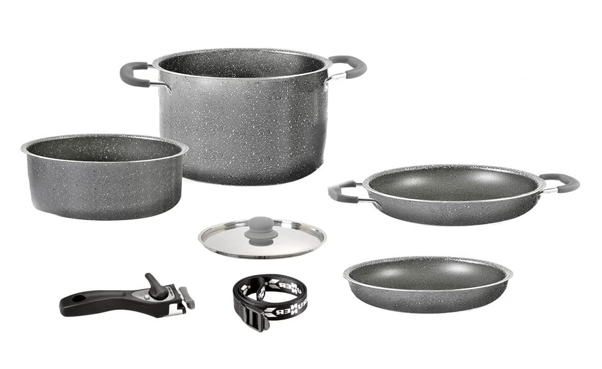 Alu-Topfset Gourmet Rock 6+1