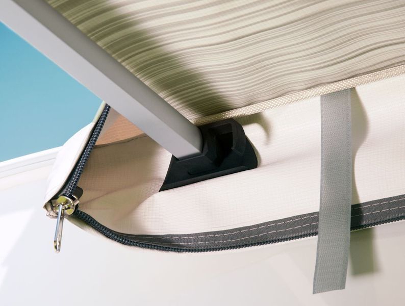 Sackmarkise 1200, Länge 400 cm, Farbe Mystic Grau, Sack beschädigt