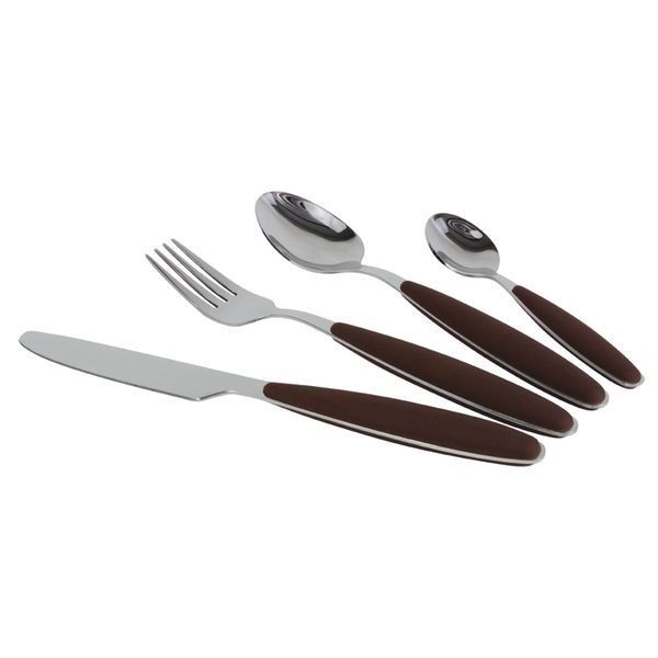 Besteckset Grey Line 16-teilig, braun