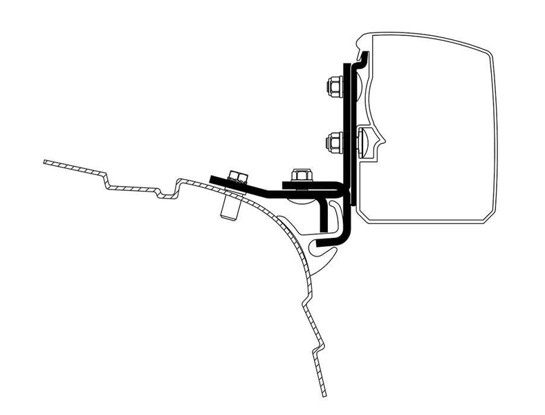 Adapter VW T5/T6 Brandrup Rail für Thule 3200