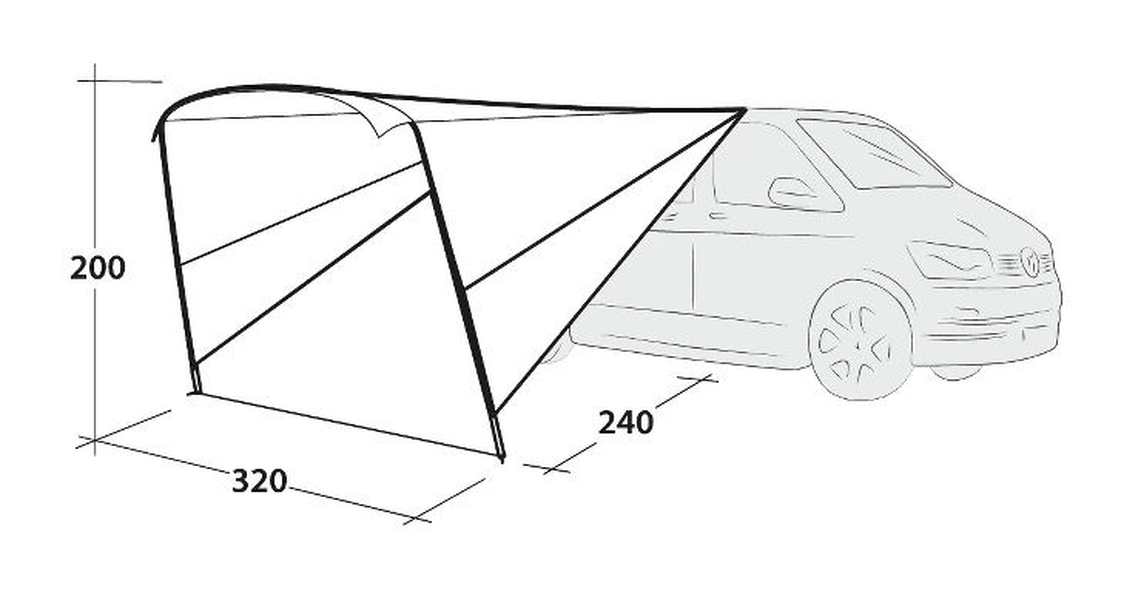 Vordach Touring Canopy Anbauhöhe 175-255 cm Vordach Touring Canopy Anbauhöhe 175-255 cm