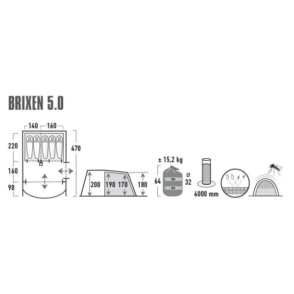 5 Personen Tunnelzelt Brixen
