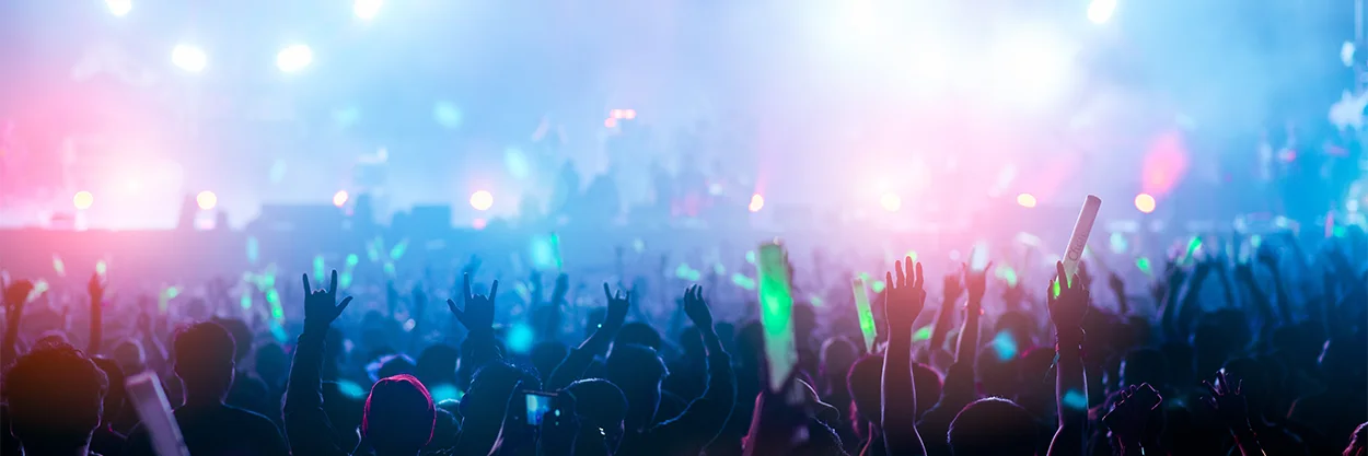 Konzert mit feiernde Menschenmenge
