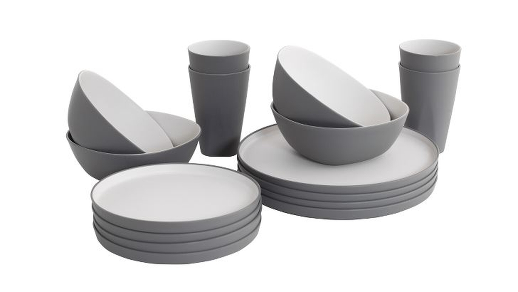 Gala Geschirrr-Set 4 Personen Grey Mist