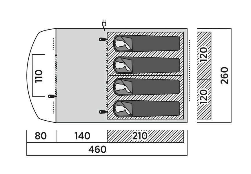 4 Personen Tunnelzelt Senja 4 Air