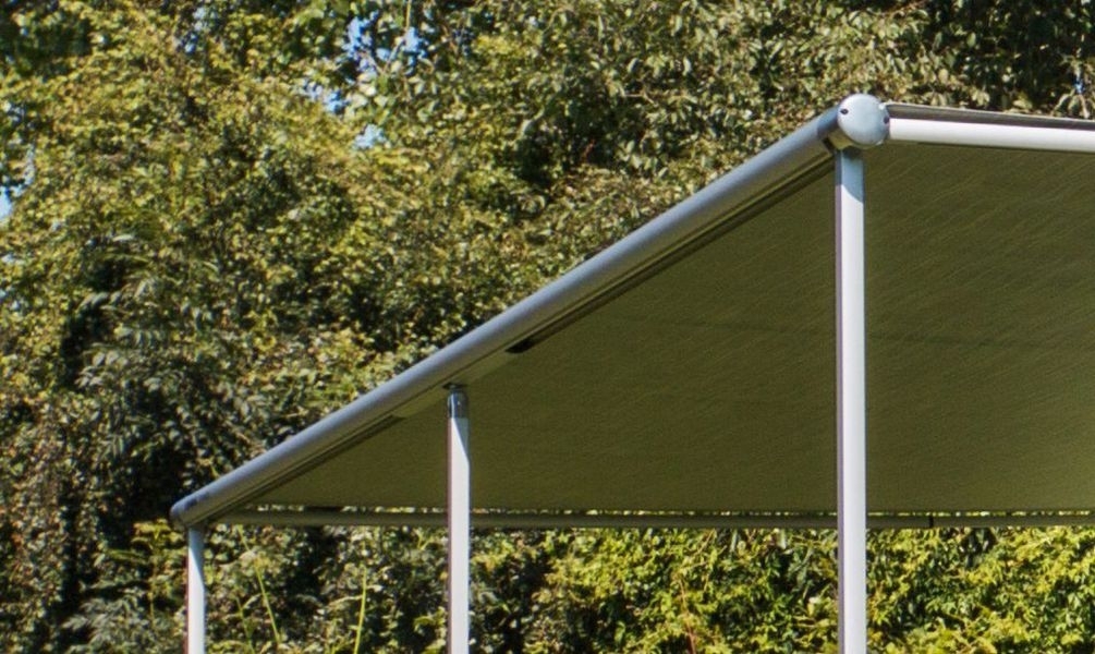 Sackmarkise 1200, Länge 400 cm, Farbe Mystic Grau, Sack beschädigt