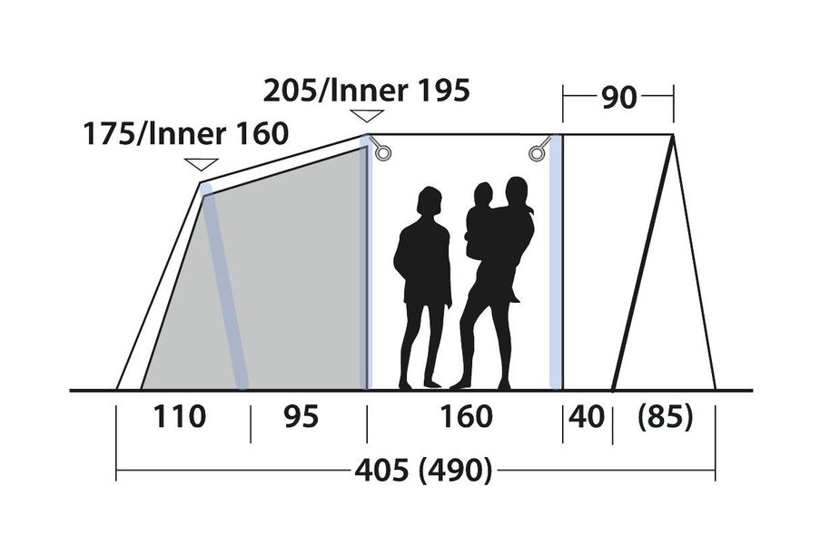 3 Personen Tunnelzelt Elmdale 3 PA Ausstellungsstück