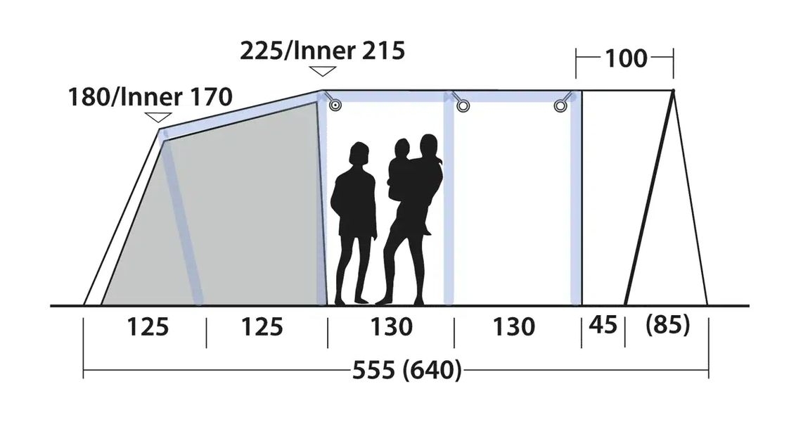 6 Personen Tunnelzelt Alabama 6 Air TC inklusive elektrischer Luftpumpe