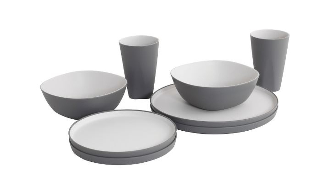 Gala Geschirrr-Set 2 Personen Grey Mist