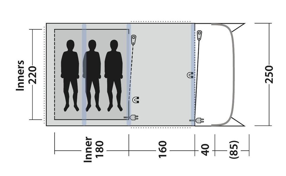 3 Personen Tunnelzelt Elmdale 3 PA Ausstellungsstück