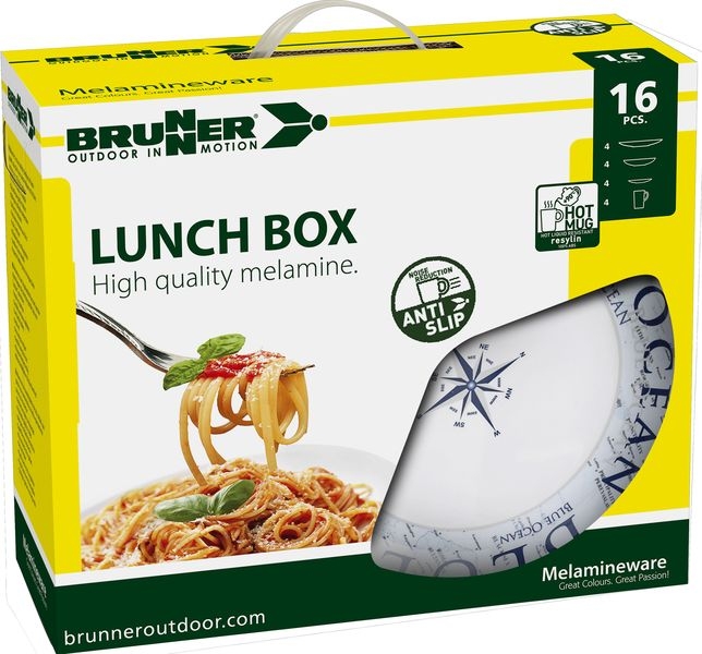 Geschirrset Lunch Box Blue Ocean 16-teilig