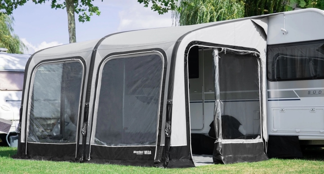 Westfield Wohnwagen Teilzelt Vega 375 Anbauhöhe 245 - 255 cm 1x aufgebaut