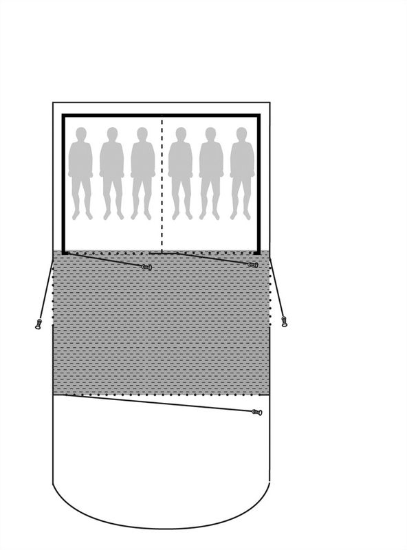 Luftzelt Vlies-Teppich Ballentine 6SATC, 360 x 260 cm - leicht gebraucht -