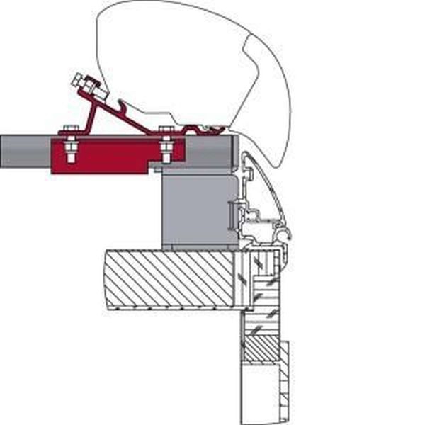 Adapterkit für Wohnwagen / Caravan Fendt Brillant (R), für Markise F65