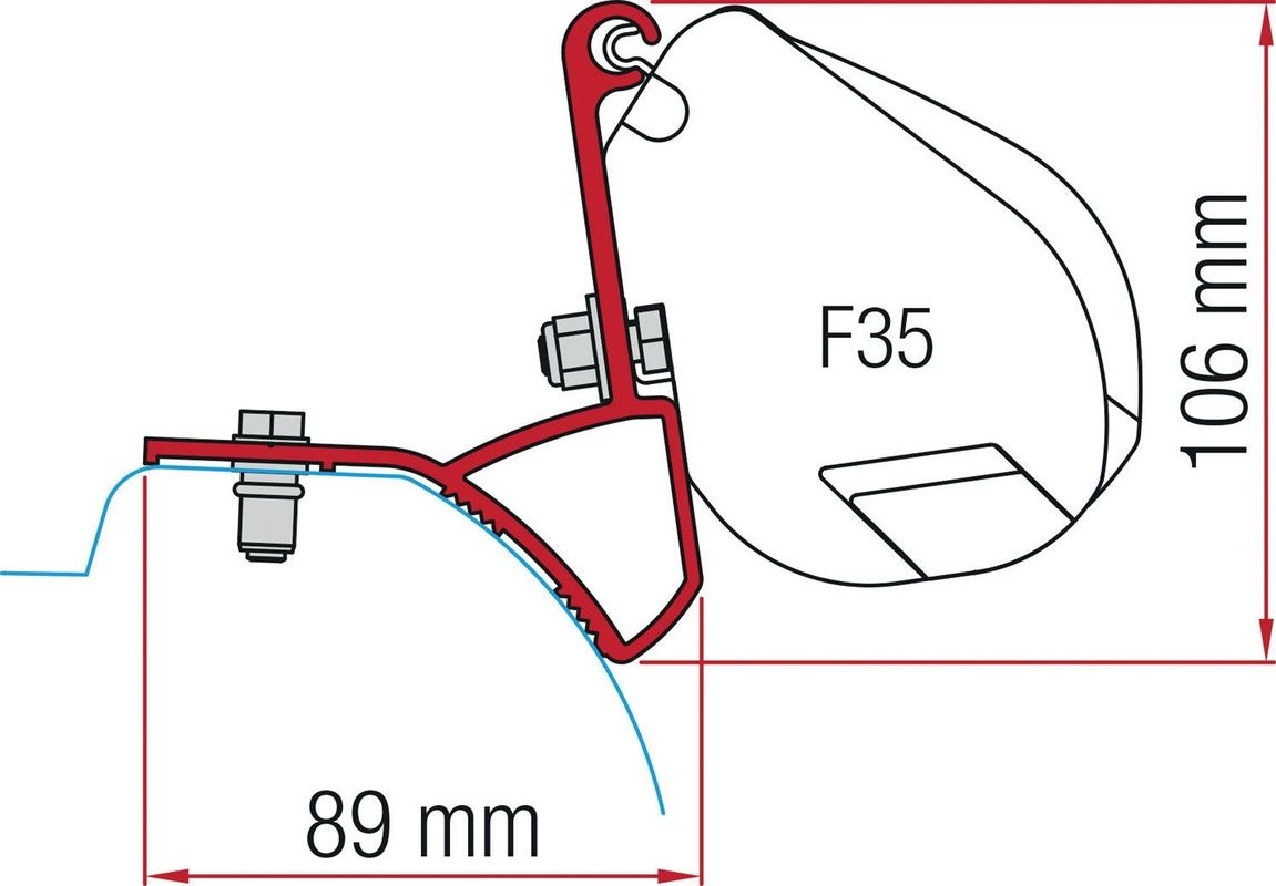 Adapter F35 Kit Renault Trafic Opel Vivaro ab 2014