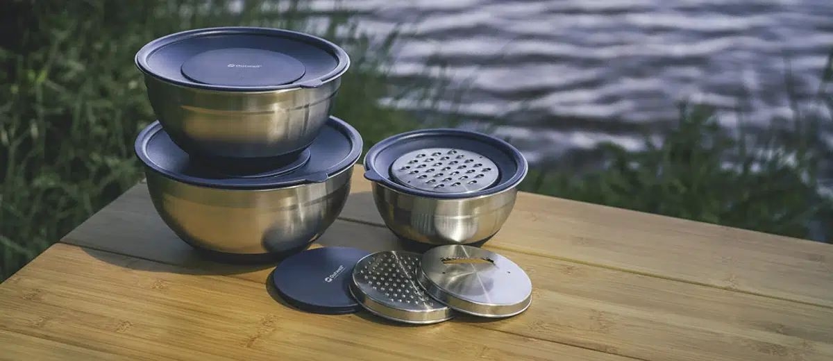 Outwell Chef Schüssel-Set mit Deckeln und Reiben