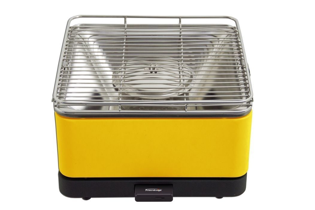 Feuerdesign Holzkohlen-Tischgrill Teide Farbe: Gelb