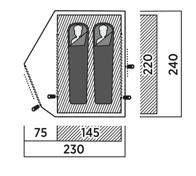 2 Personen Kuppelzelt Rondane 2