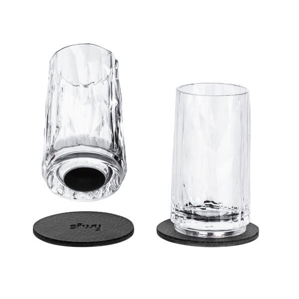 Magnet-Kunststoffgläser Schnapsglas 40 ml, 2er-Set (crystal)