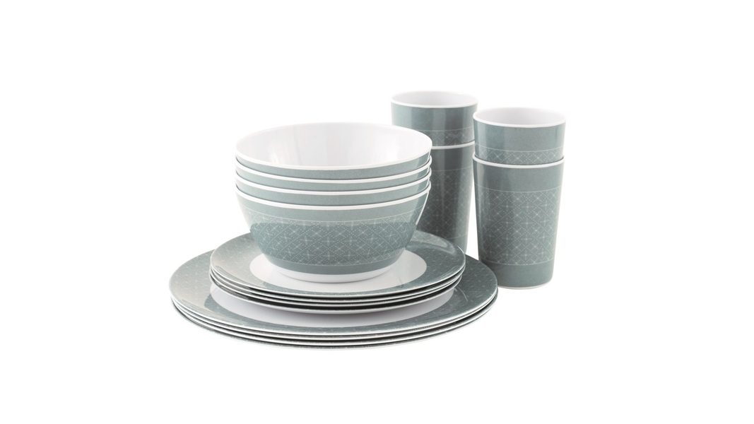 Blossom Picknick Set für 4 Personen, Blue Shadow