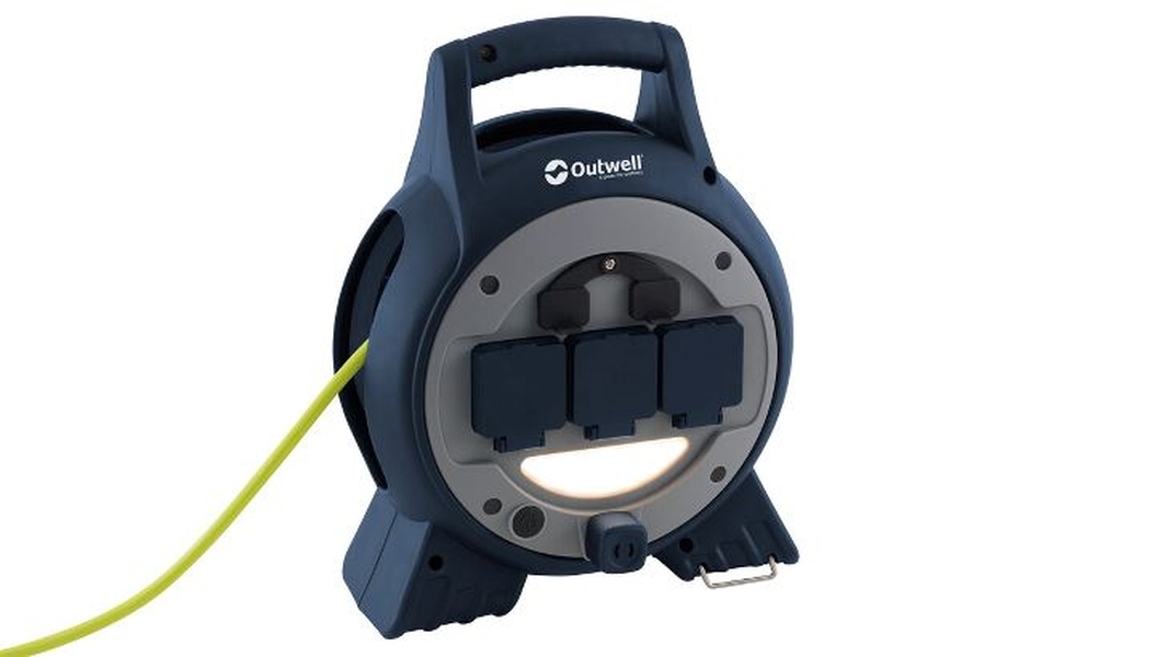 Mensa 3-Wege-Netzkabeltrommel mit USB/Lampe