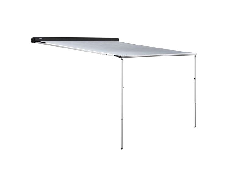 Omnistor Markise 3200, 2,5 x 2,5 m, Gehäuse anthrazit, Uni-Grau II. Wahl