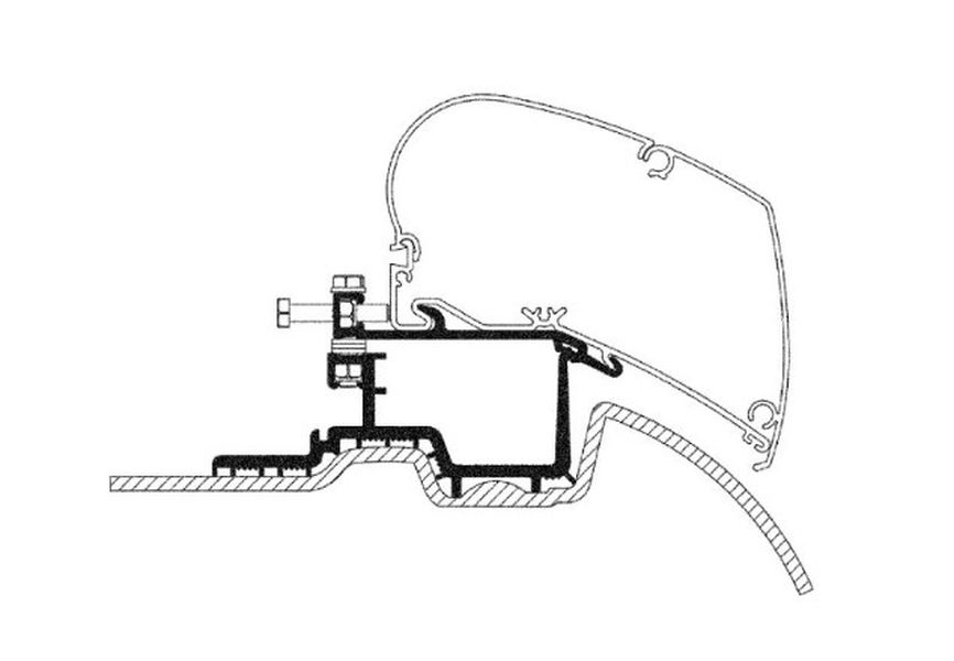 Zusatz-Adapter zu Adapter für MB Sprinter ab Bj. 2006/04 zu Omnistor Serie 6