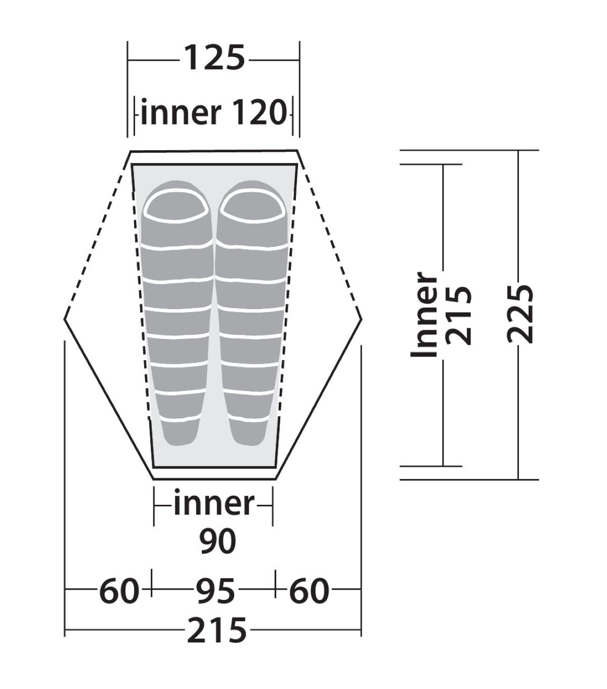 2 Personen leichtgewicht Kuppelzelt Seeker 2