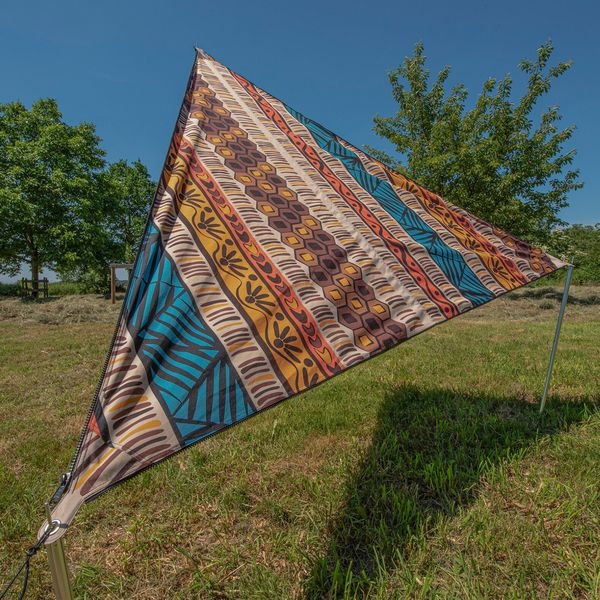 Sonnensegel Bent TC Canvas Afrika Druck