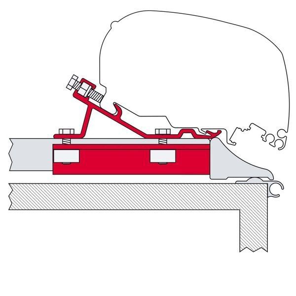 Kit Caravan Fixing Bar Markisenadapter F80/65
