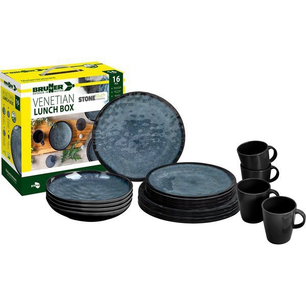 Geschirrset Lunch Box Venetian Blau 16-teilig
