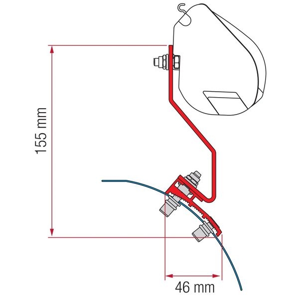 Kit VW Caddy Maxi Lift Roof Markisenadapter F35