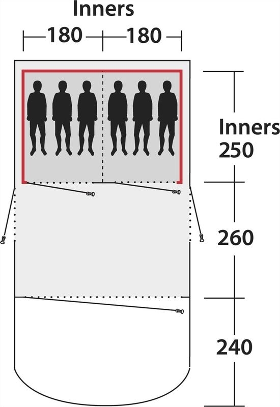 Luftzelt Vlies-Teppich Ballentine 6SATC, 360 x 260 cm - leicht gebraucht -