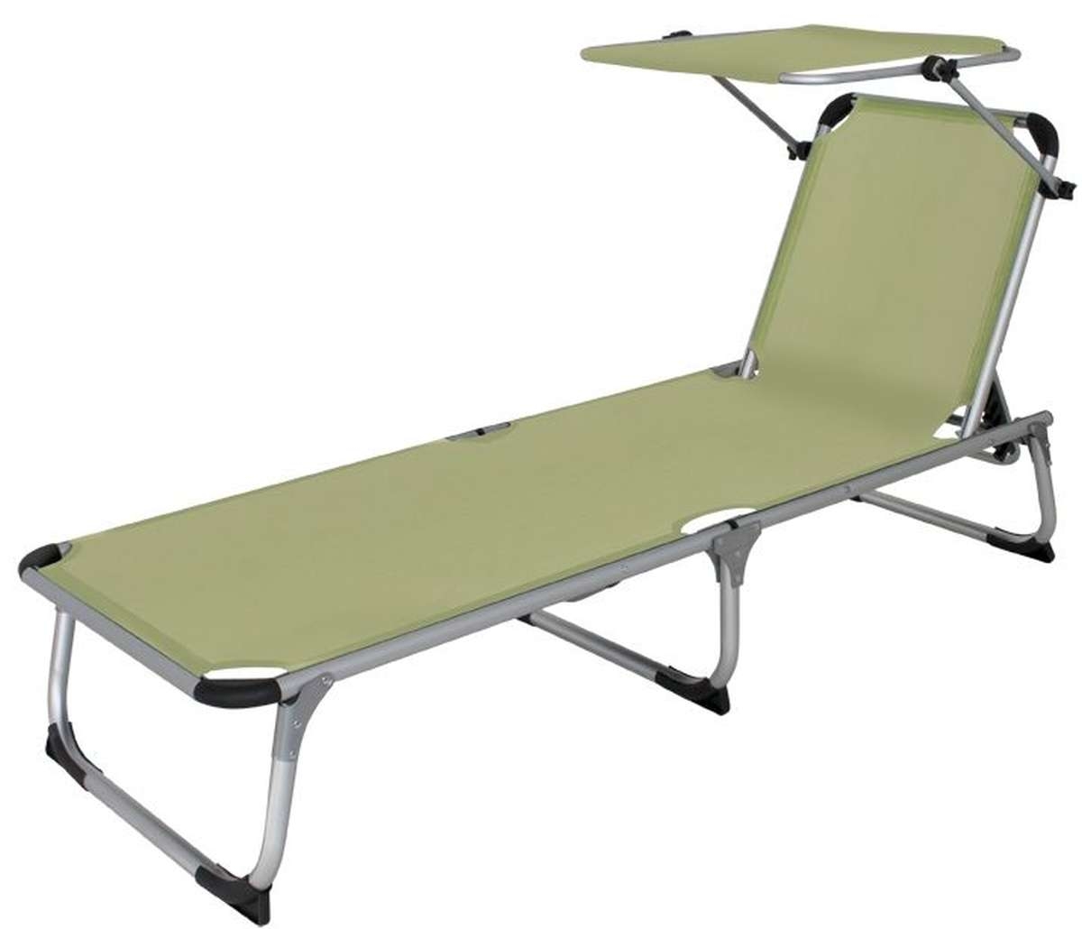 Dreibeinliege Pebble Beach mit Sonnendach grün