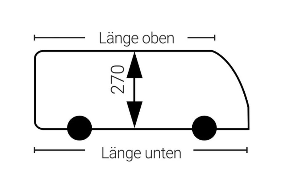 Hindermann Integrierte Reisemobile und Alkovenfahrzeug-Schutzhülle Wintertime, 610 x 235 x 270 cm