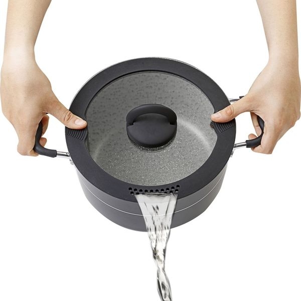 Glasdeckel mit Silikonrand Covery Ø 20 cm