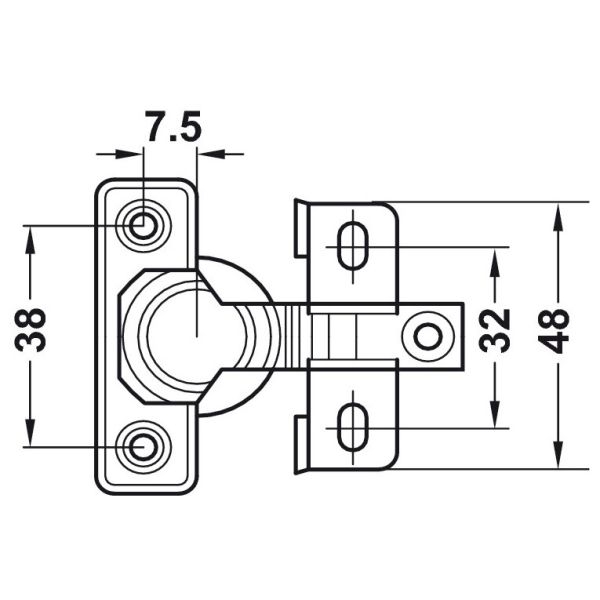 Schrankscharnier 2er-Set
