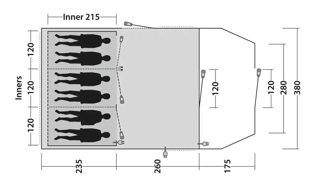 6 Personen Tunnelzelt Edmonds 6 TC