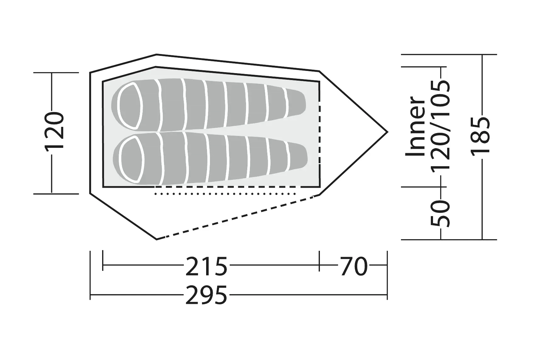 2 Personen Tunnelzelt Challenger 2 Exp Ausstellungsstück