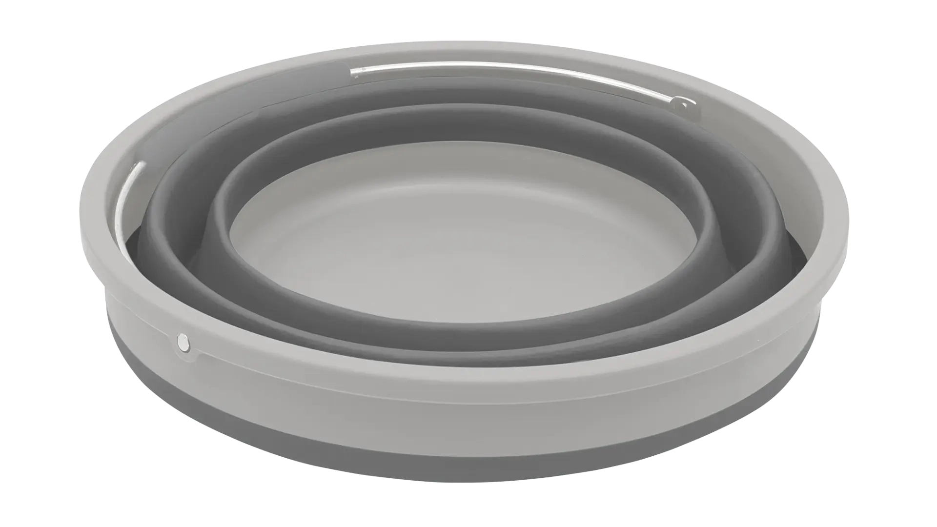 Faltbarer Collaps Eimer mit Deckel Grey Mist