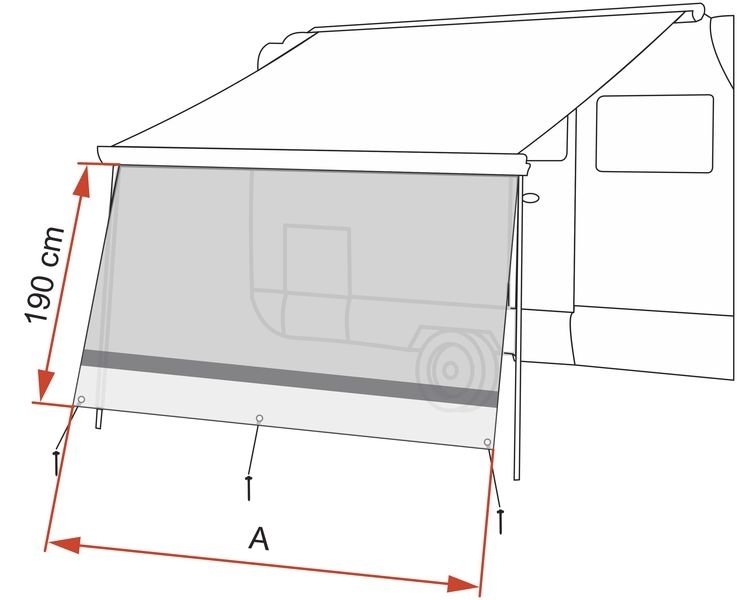 Fiamma Vorderwand Sun View XL 400 für F45S/F45L/F70/F65S/F65L/F80/Caravanstore/Caravanstore XL/