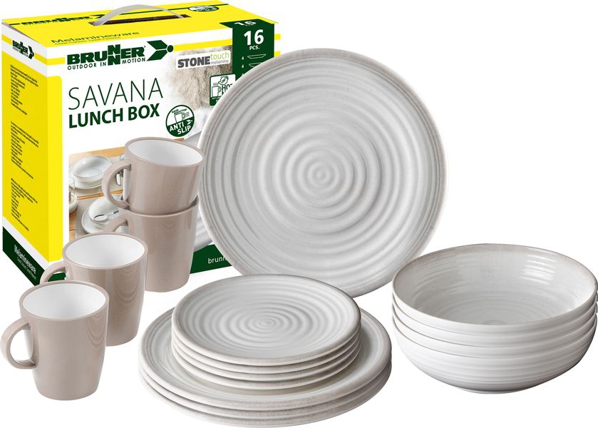 Geschirrset Lunch Box Savana 16 tlg.