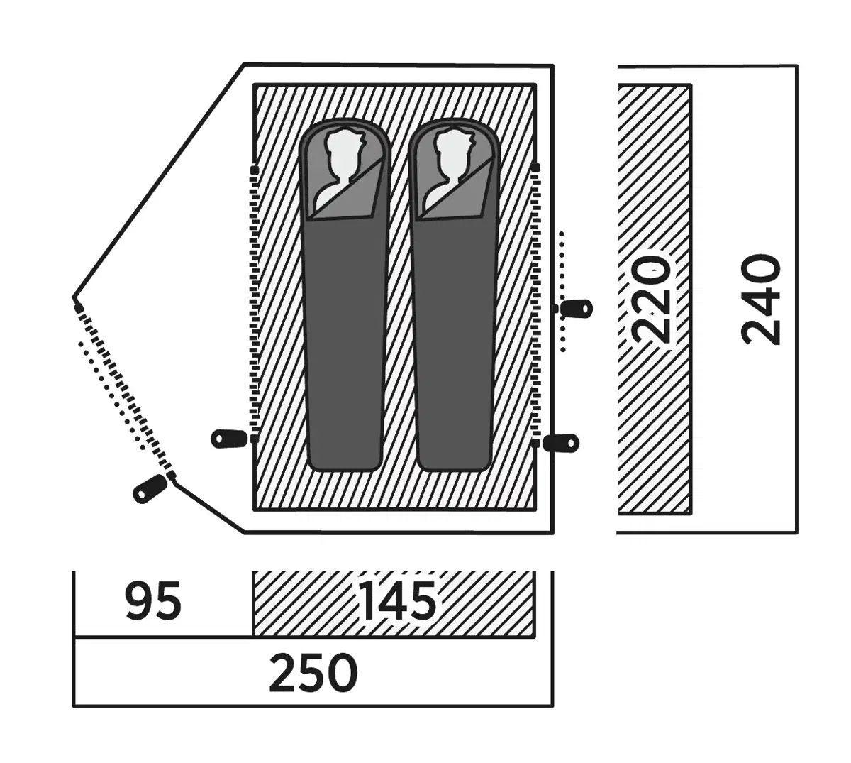 2 Personen Kuppelzelt Rondane 2 Ausstellungsstück