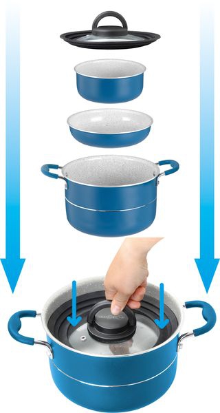 Topfset Carezza 7+1 Ø 22 cm  VACU Block System