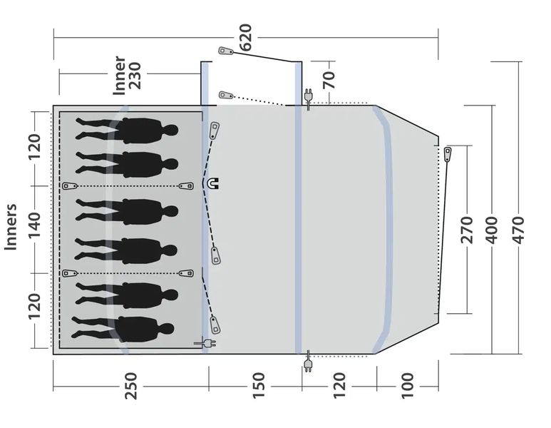 6 Personen Tunnelzelt Montana 6 Air 6 Personen Tunnelzelt Montana 6 Air