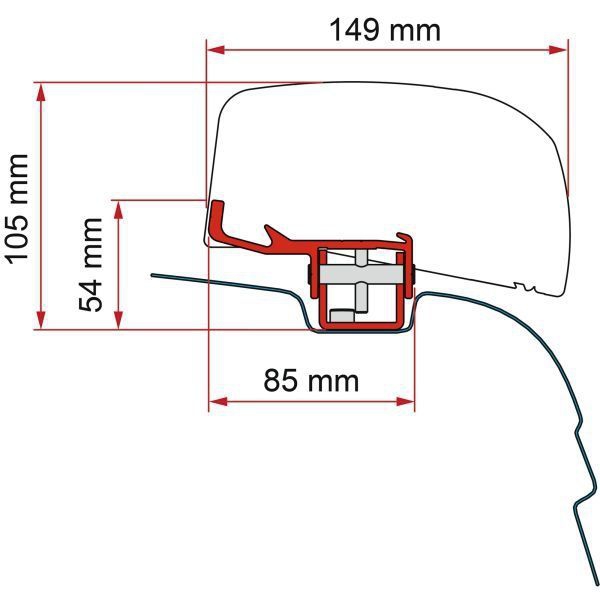 Kit VW T5/T6 Markisenadapter für F40