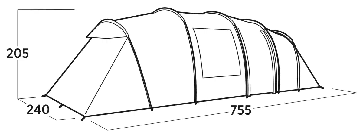 8 Personen Tunnelzelt Leka Twin 8